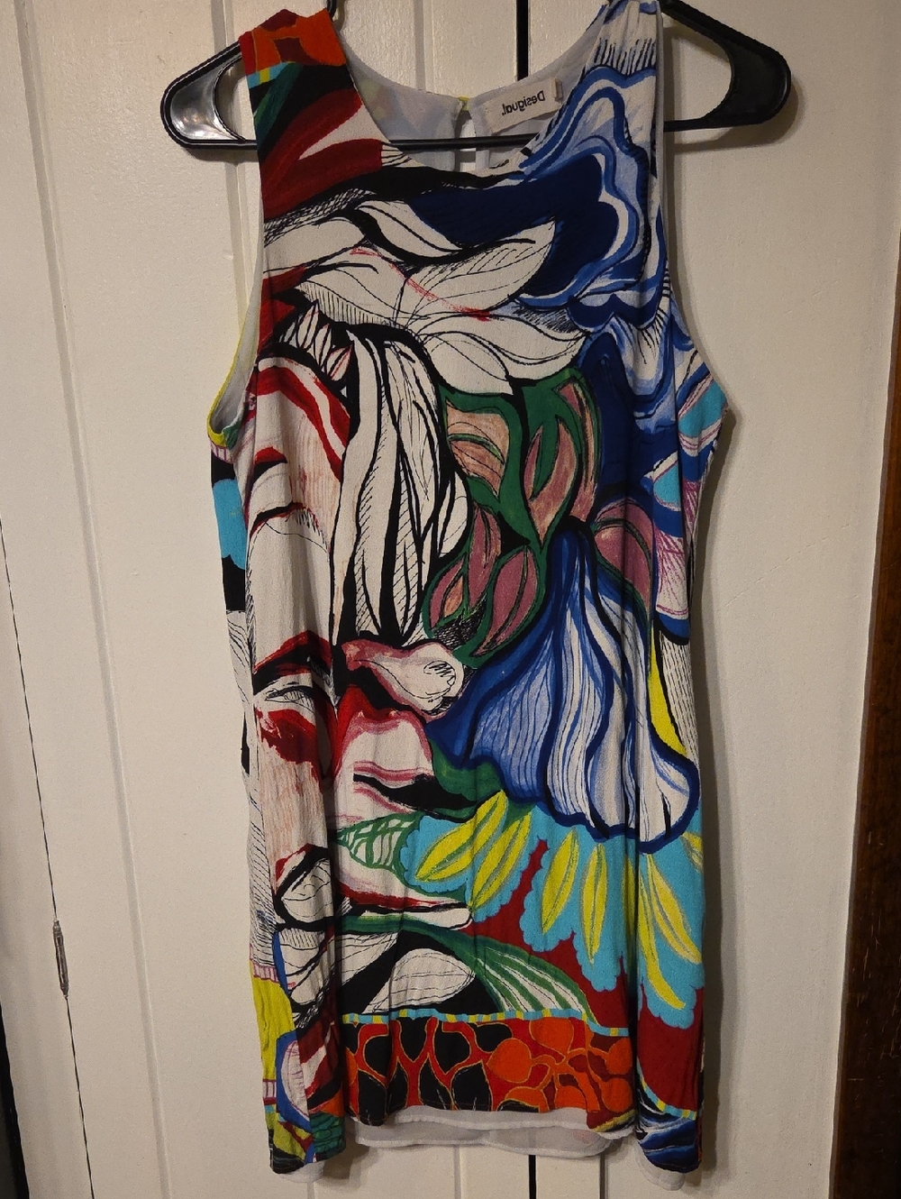 Desigual Bold Multicolor Floral & Abstract Mini Dress